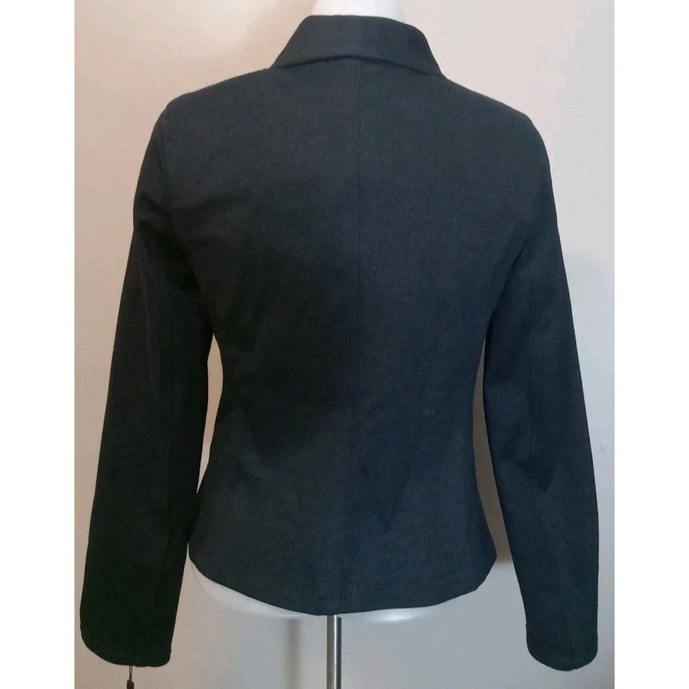 tommy hilfiger Women Indigo‎ Blue Side Zip Collared Longsleeve Blazer Size 4